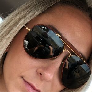 Vintage Leather Wrapped Ray Bans